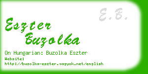 eszter buzolka business card